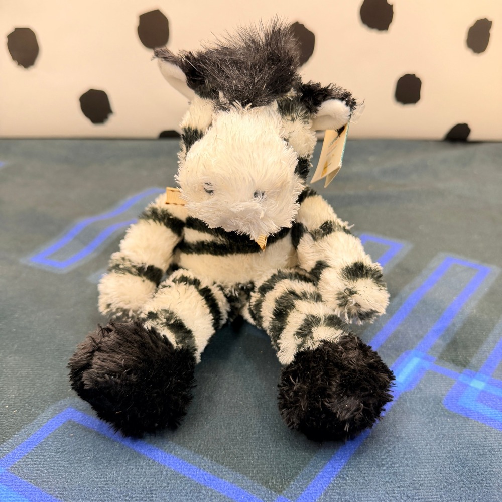 Unipak Zebra Plush Toy Kids Black White Striped Stuffed Animal